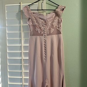 New soft pink long formal dress